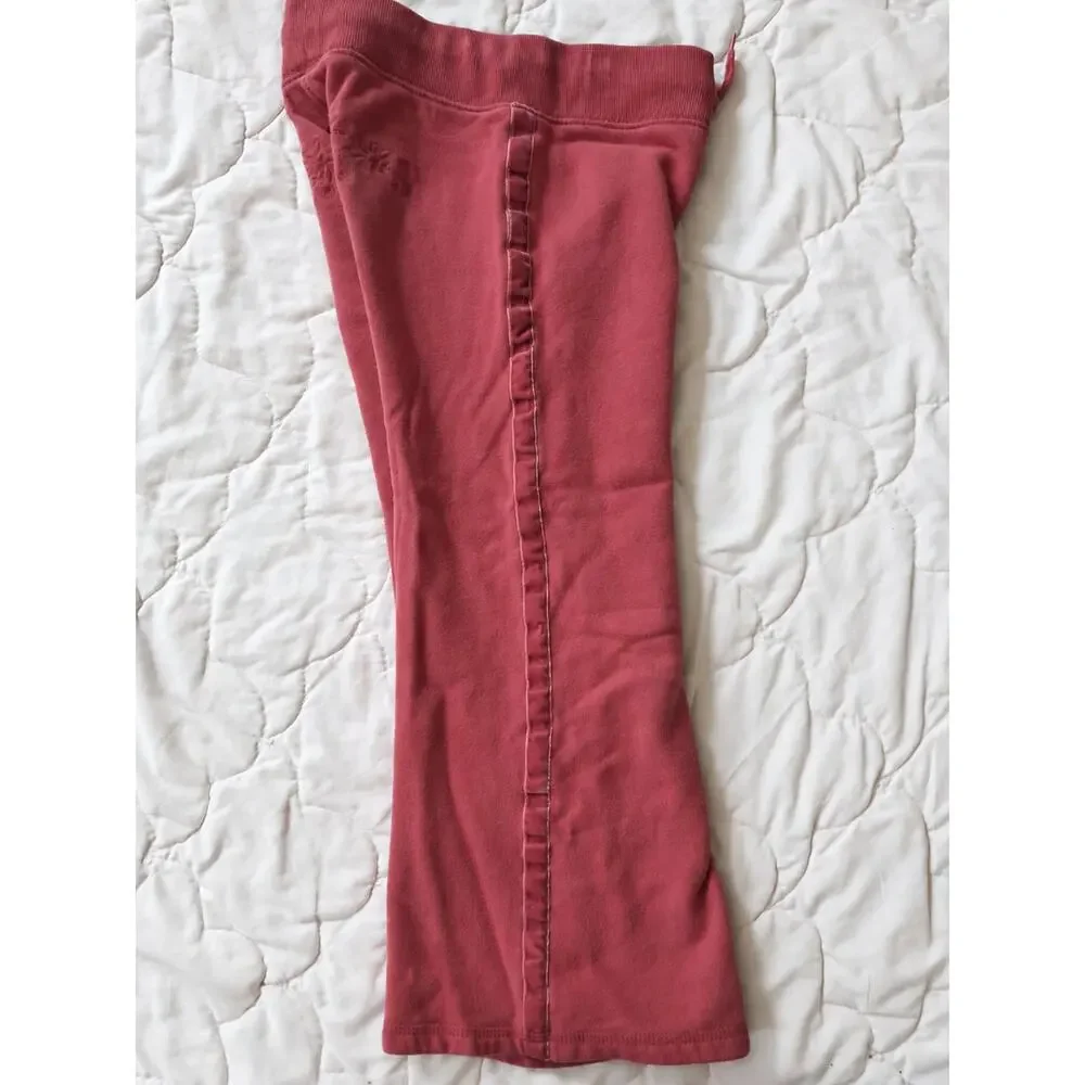 Vintage 2006 Gap Girls Pink Flare Sweatpants Embroidered Butt 6/7